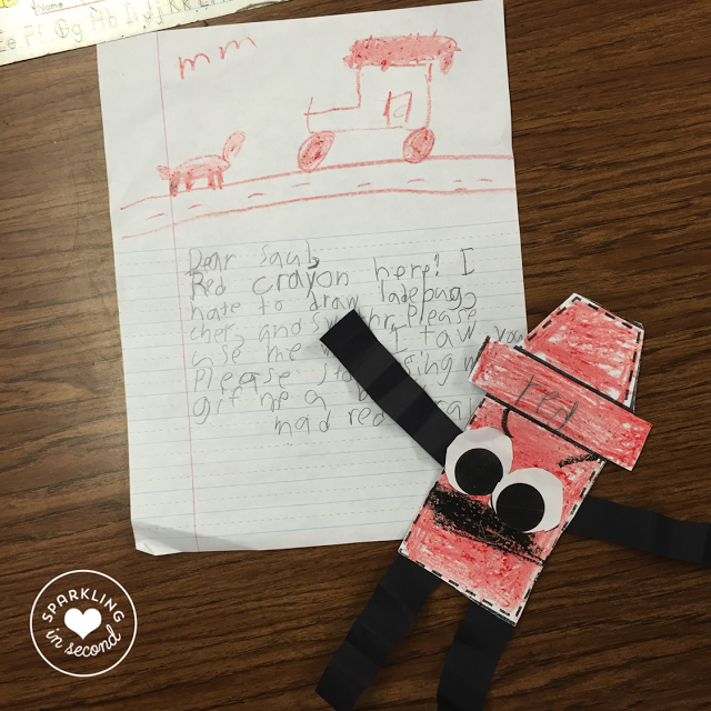 the day the crayons quit, 1st grade, first grade, picture books, craft