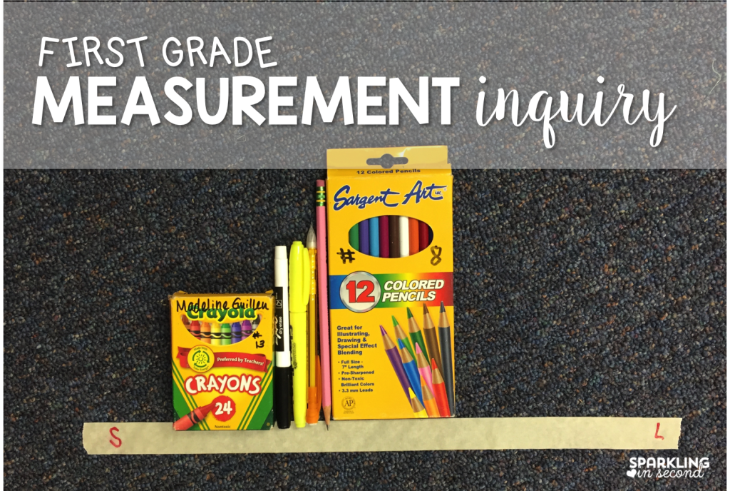 Introduce measurement using this measurement activity. This inquiry based activity has kids talking and thinking math with comparing three objects!