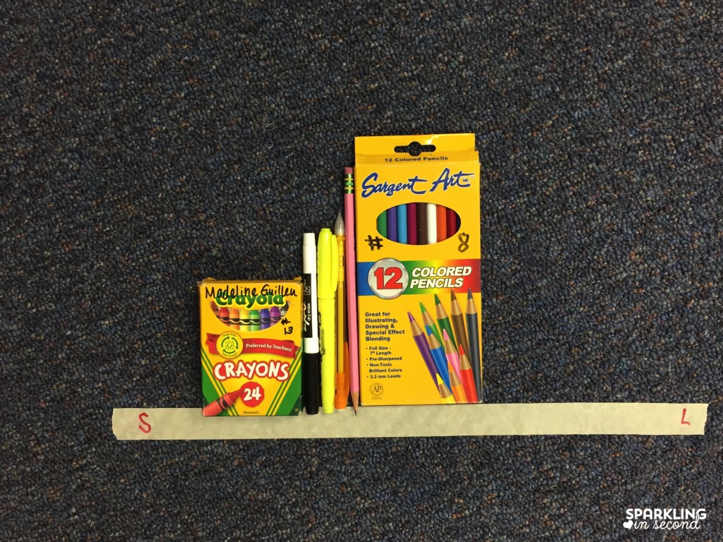 Introduce measurement using this measurement activity. This inquiry based activity has kids talking and thinking math with comparing three objects!