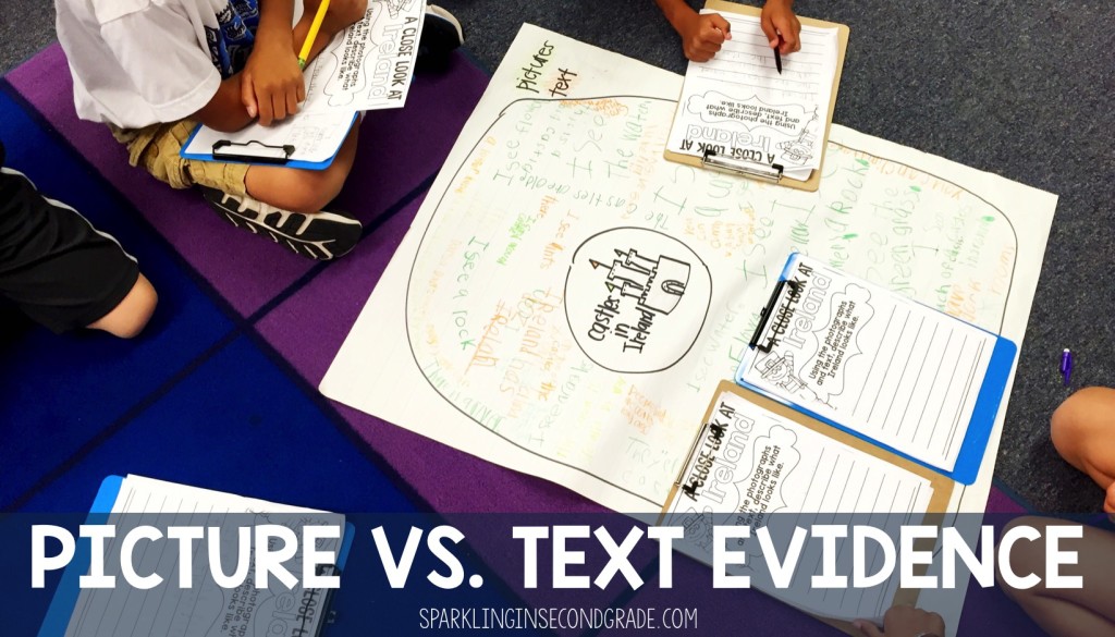 Picture vs. text evidence is a reading comprehension skill that is vital in first grade. Here is a fun way to get students to master it while having fun!