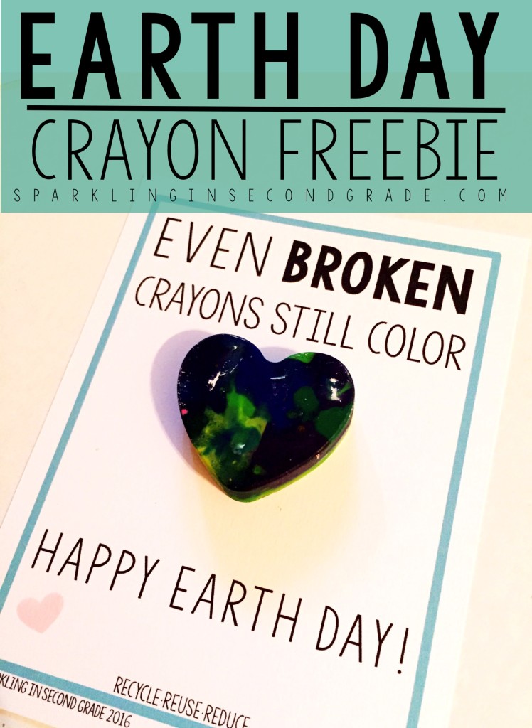 Earth Day is such a wonderful day to celebrate our earth! Here is a fun little gift you can give your students, recycled crayon hearts from melted crayons!