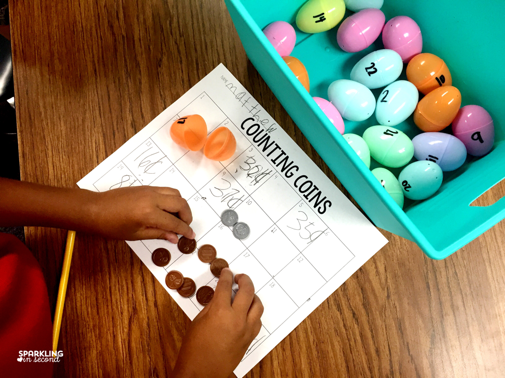 Hands on math activities for easy centers.