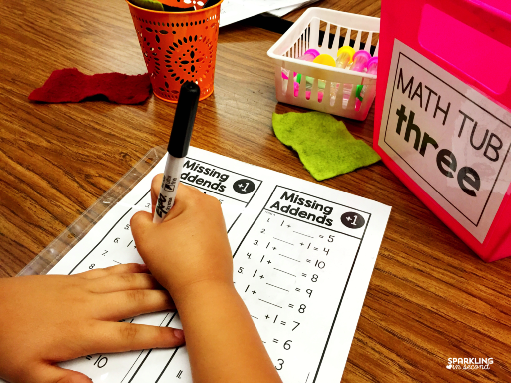 Hands on math activities for easy centers.