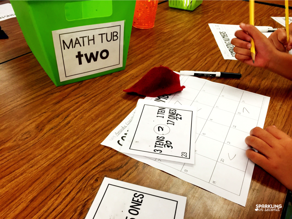 Hands on math activities for easy centers.