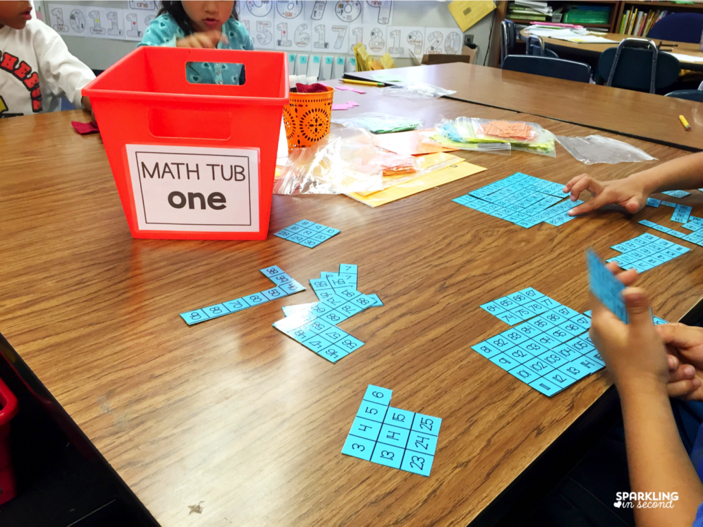 Hands on math activities for easy centers.