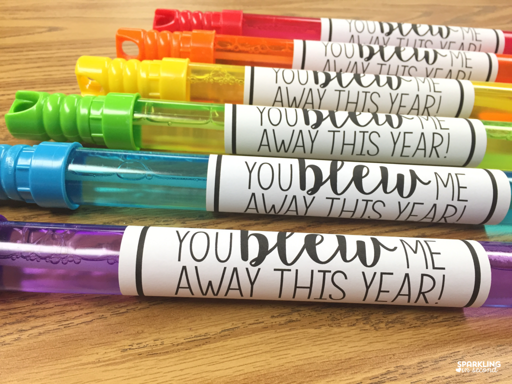 Easy free printable end of year gift bubble tags! All you need to do is add bubbles! Perfect for the end of year student gift!