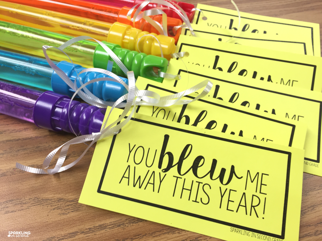 Easy free printable end of year gift bubble tags! All you need to do is add bubbles! Perfect for the end of year student gift!