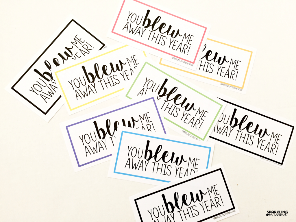 Easy free printable end of year gift bubble tags! All you need to do is add bubbles! Perfect for the end of year student gift!
