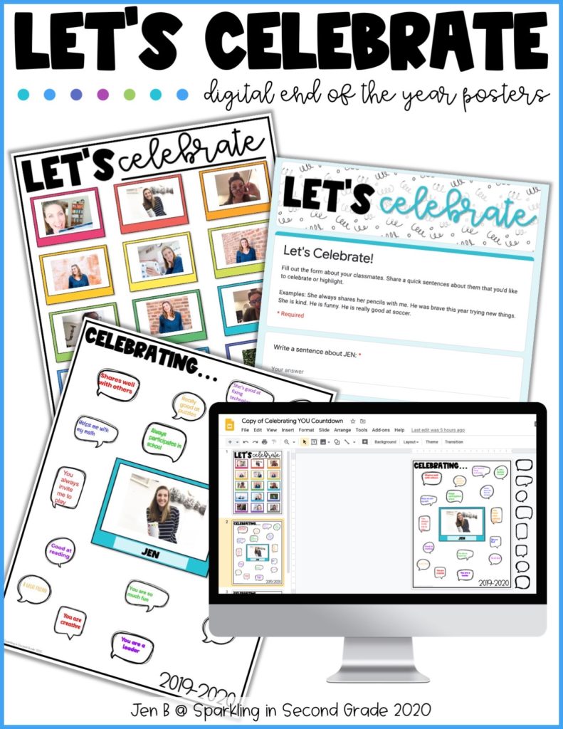 picture of student poster for end of the year celebrations, student of the month, or classroom birthdays