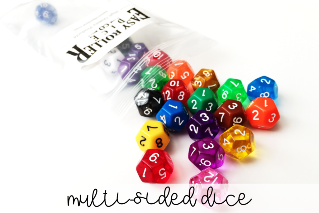 Teachers love Amazon! Here are a few teacher must-haves that you can find on Amazon for organizing any classroom! Multi-sided dice are perfect for math facts!