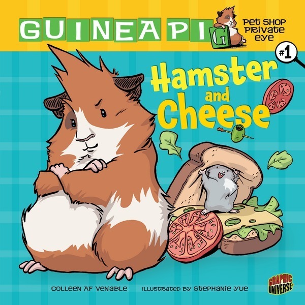 A picture of "hamster and cheese", an early reader graphic novel.