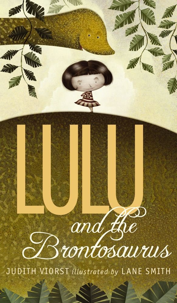 The cover of "Lulu and the Brontosaurus" as a chapter book read aloud for second grade.