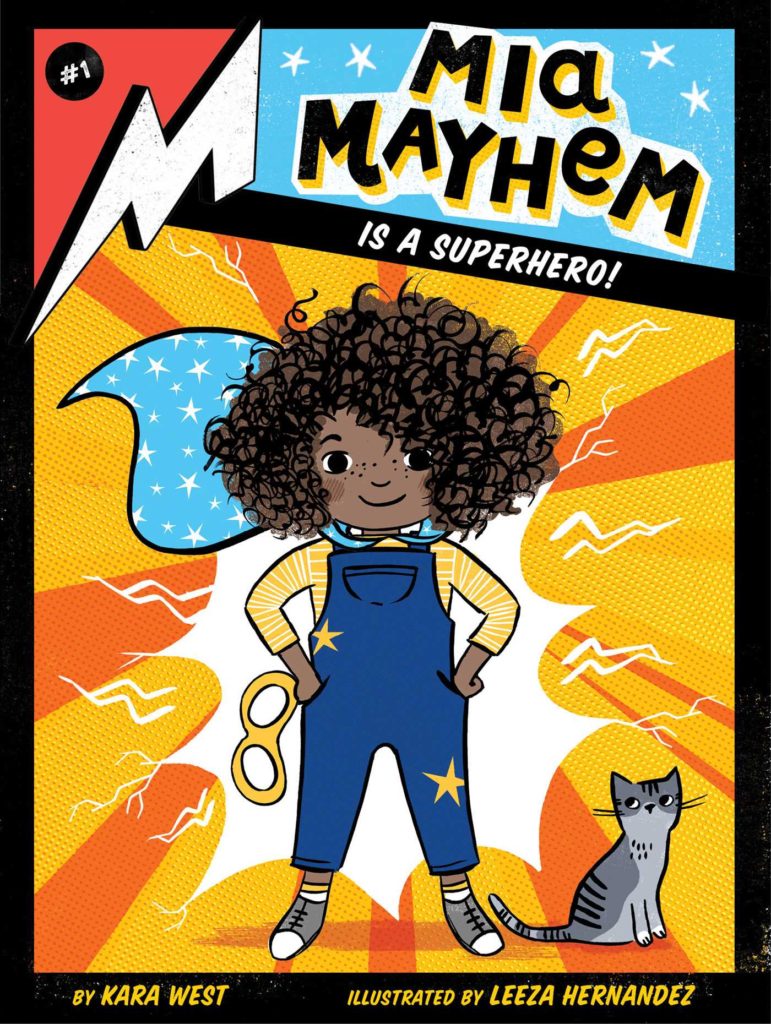 The cover of Mia Mayhem, an easy chapter book for kids.