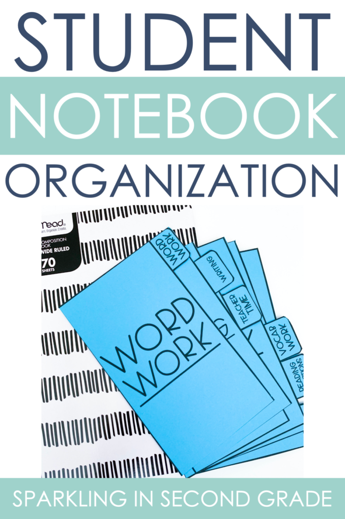 image of student notebook organization