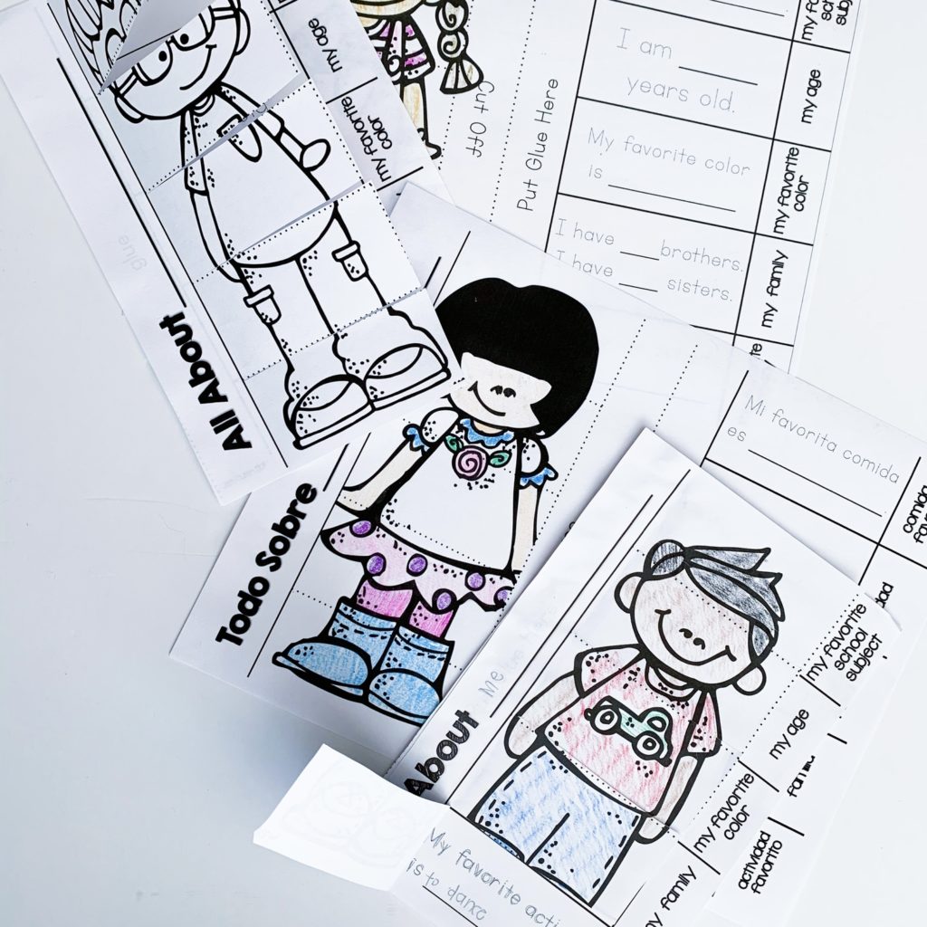 picture of all about me flap books