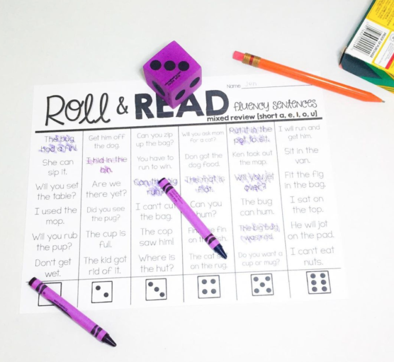 Roll & Read Fluency & Freebie