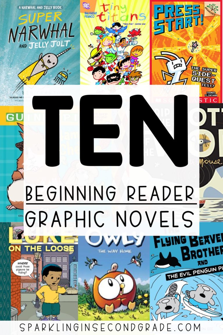 A picture of 10 graphic novels for beginning readers