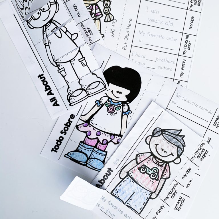 picture of all about me flap books